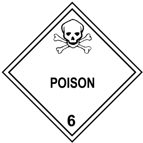 Class 6.1 poison placard